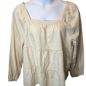 OLD NAVY CREAM LONG SLEEVE TOP XXL